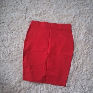 Red Pencil Skirt - Classic Women's Skirt